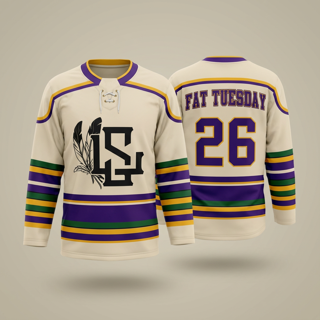 Stay Lucky - Hockey Jersey(Mardi Gras Edition)
