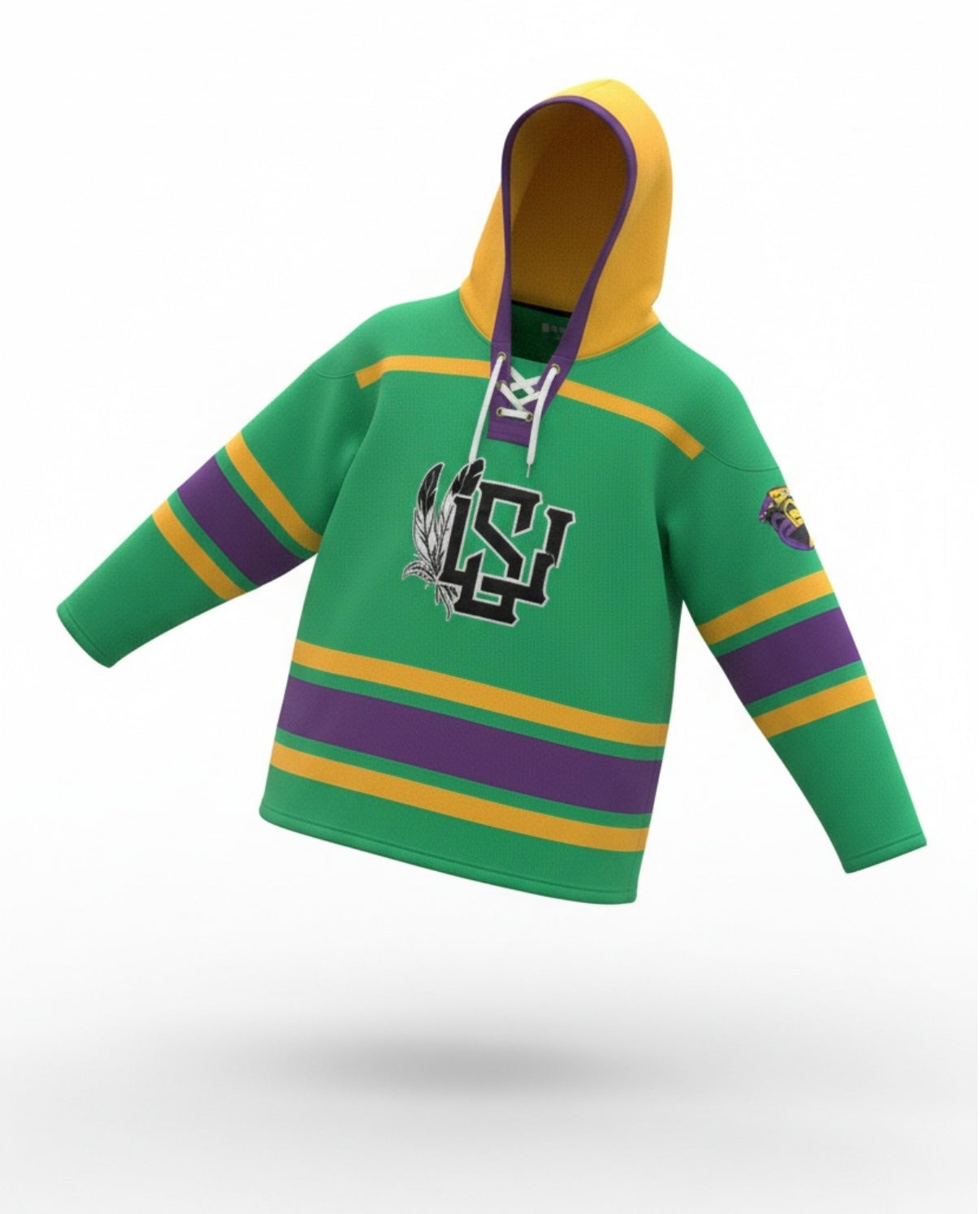 Stay Lucky - Hockey Hoodie (Mardi Gras Edition)
