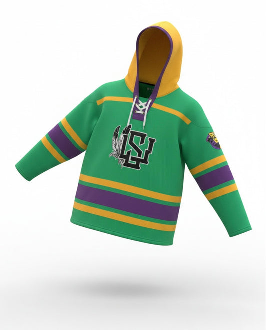Stay Lucky - Hockey Hoodie (Mardi Gras Edition)